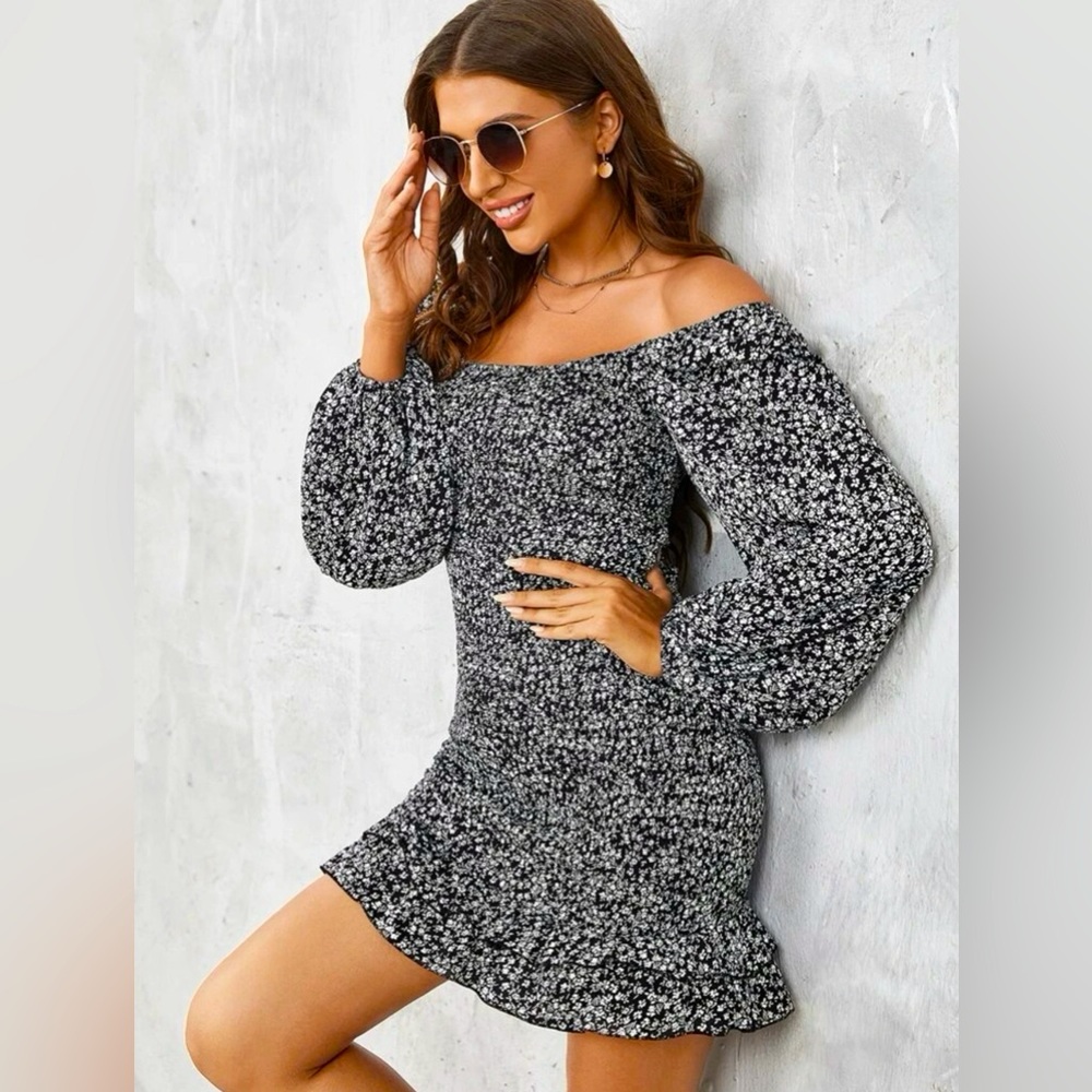 Floral print mini dress